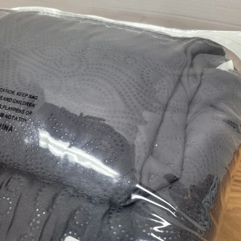 EXQ Home Quilt Set King Size Black 3 Piece,Lightweight Microfiber Soft Coverl...